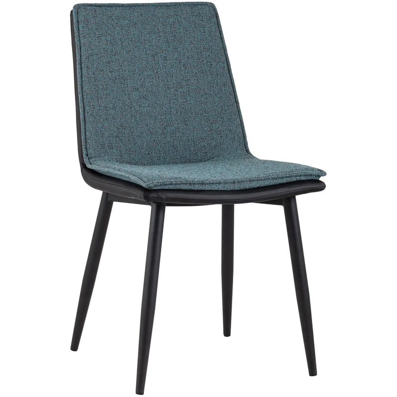 Стул Melissa Chair Серо-Синий Рогожка Серо-голубой Черный Стул Melissa Chair Серо-Синий Рогожка Серо-голубой Черный в Костроме | Loft Concept