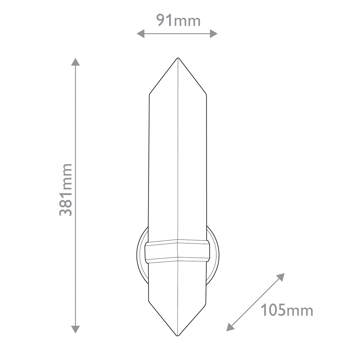 Бра черного цвета металлическое с вертикальным плафоном из алебстра Alora в Костроме