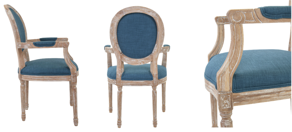 Стул French chairs Provence Blue ArmChair Стул French chairs Provence Blue ArmChair - Loft-Concept в Костроме