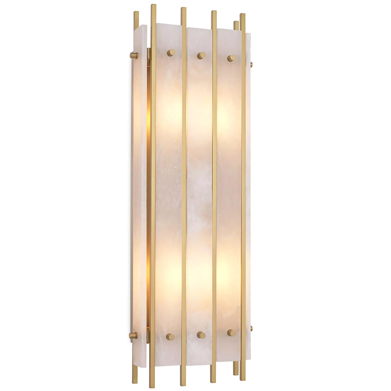 Бра Eichholtz Wall Lamp Sparks L Alabaster Латунь Бежевый Белый Мрамор Bianco Бра Eichholtz Wall Lamp Sparks L Alabaster Латунь Бежевый Белый Мрамор Bianco в Костроме | Loft Concept