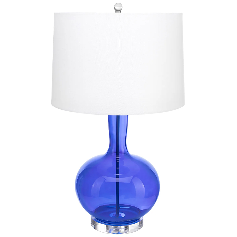 Настольная лампа Everly Lamp Белый Синий Прозрачный Настольная лампа Everly Lamp Белый Синий Прозрачный в Костроме | Loft Concept