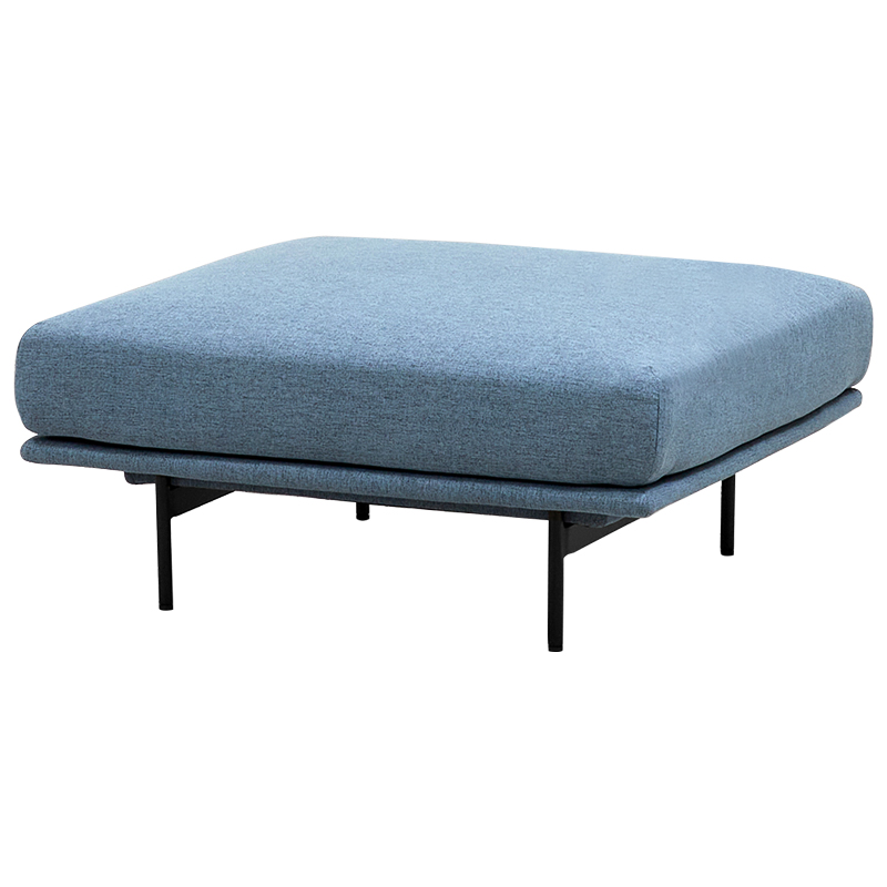 Оттоманка голубая Vergil Blue Ottoman Голубой Черный Оттоманка голубая Vergil Blue Ottoman Голубой Черный в Костроме | Loft Concept