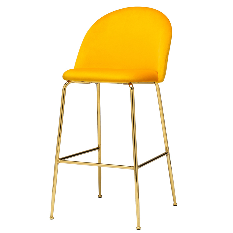 Барный стул Vendramin Bar Stool yellow Желтый Глянцевое золото Барный стул Vendramin Bar Stool yellow Желтый Глянцевое золото в Костроме | Loft Concept