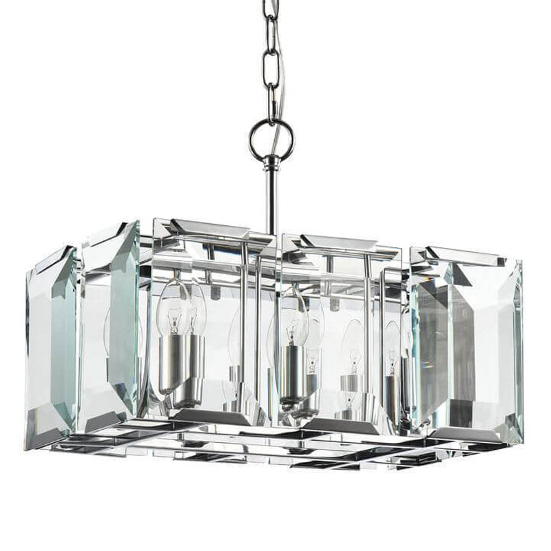 Люстра Harlow Crystal Square Chandelier chrome 6 Хром Люстра Harlow Crystal Square Chandelier chrome 6 Хром в Костроме | Loft Concept
