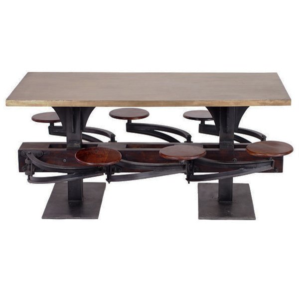 Обеденный стол Perrin Communal Table Loft Дуб темный Графит Обеденный стол Perrin Communal Table Loft Дуб темный Графит в Костроме | Loft Concept