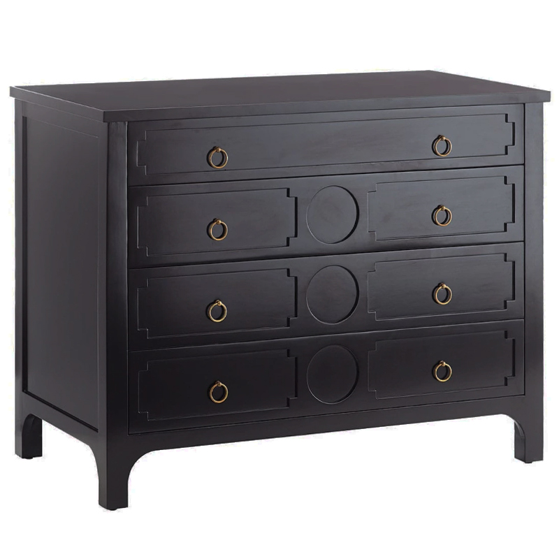 Комод с 4-мя ящиками Lawrence chest of drawers Black Черный Черный Комод с 4-мя ящиками Lawrence chest of drawers Black Черный Черный в Костроме | Loft Concept