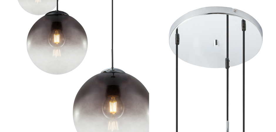 Люстра Ball Sunrise Pendant lamp smok 3 плафона Люстра Ball Sunrise Pendant lamp smok 3 плафона - Loft-Concept в Костроме
