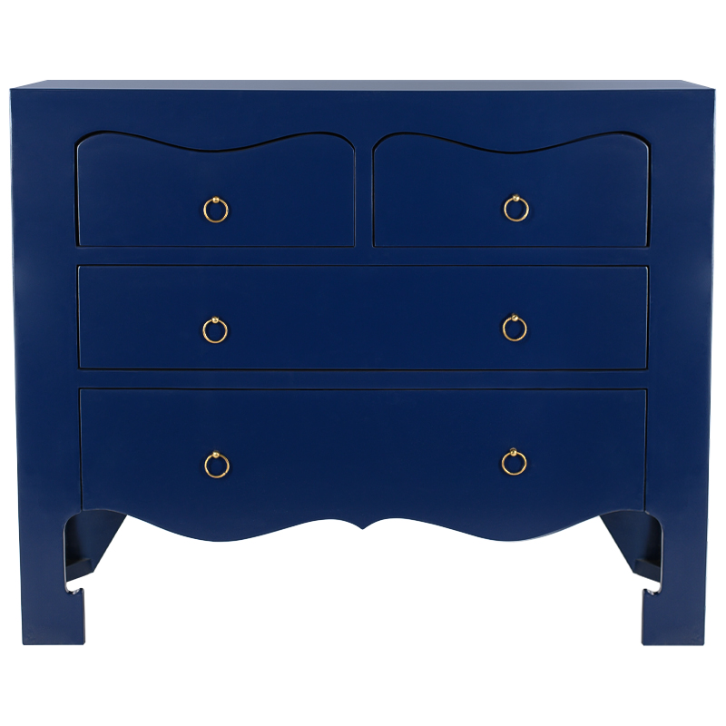 Комод темно-синий L.XV CHEST OF DRAWERS deep blue Темно-синий Золотой Комод темно-синий L.XV CHEST OF DRAWERS deep blue Темно-синий Золотой в Костроме | Loft Concept