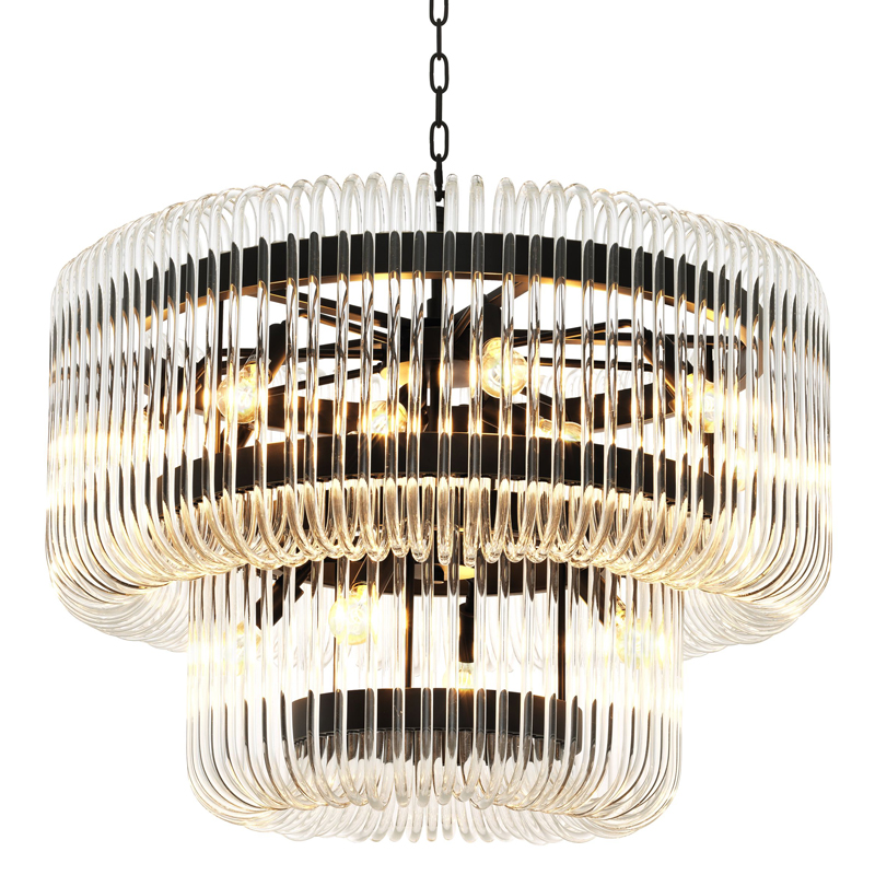 Люстра Eichholtz Chandelier Sutton House Темная бронза Прозрачный Люстра Eichholtz Chandelier Sutton House Темная бронза Прозрачный в Костроме | Loft Concept
