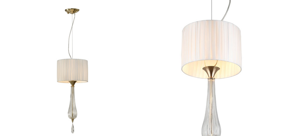 Подвесной светильник Fluff Brass с Абажуром Подвесной светильник Fluff Brass с Абажуром - Loft-Concept в Костроме