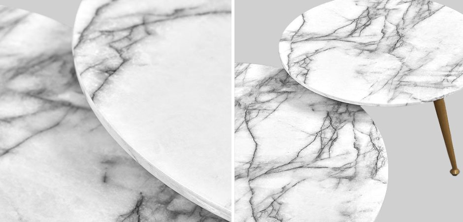 Комплект из двух столов Marble & Brass Комплект из двух столов Marble & Brass - Loft-Concept в Костроме