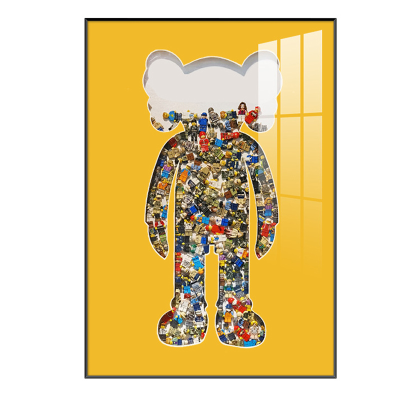 Постер Bearbrick Yellow Мульти Постер Bearbrick Yellow Мульти в Костроме | Loft Concept