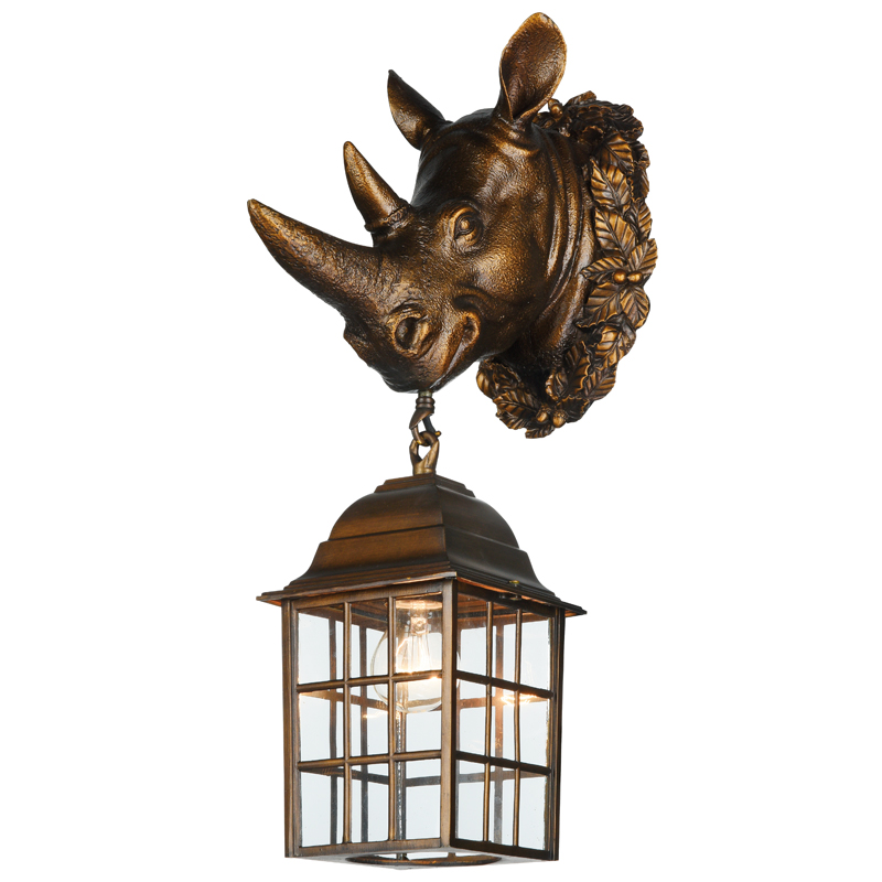 Уличный светильник Rhinoceros Lantern Темная бронза Прозрачное Стекло Уличный светильник Rhinoceros Lantern Темная бронза Прозрачное Стекло в Костроме | Loft Concept
