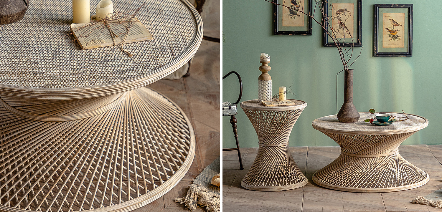 Кофейный стол Zaire Wicker Coffee Table Light - фото