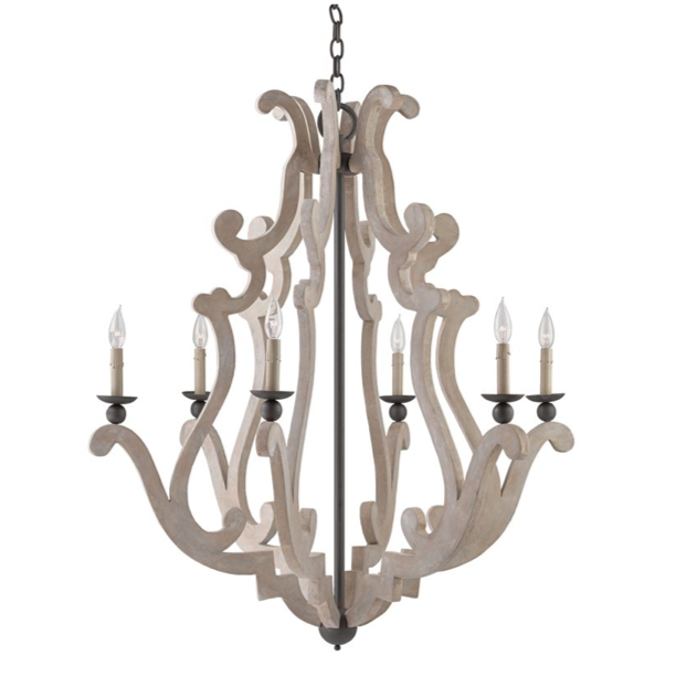 Люстра Durand Chandelier Бежево-серый Люстра Durand Chandelier Бежево-серый в Костроме | Loft Concept