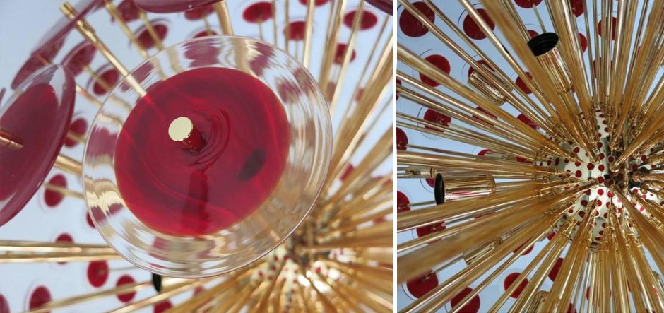 Murano Red Disco Glass Sputnik Chandelier Vistosi Murano Red Disco Glass Sputnik Chandelier Vistosi - Loft-Concept в Костроме