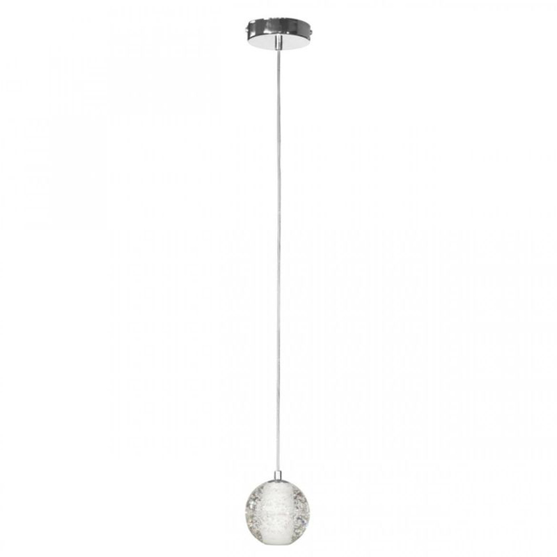 Светодиодный Подвесной Светильник Bocci 1 шарик Led Crystal Glass Серебряный Прозрачное Стекло Светодиодный Подвесной Светильник Bocci 1 шарик Led Crystal Glass Серебряный Прозрачное Стекло в Костроме | Loft Concept