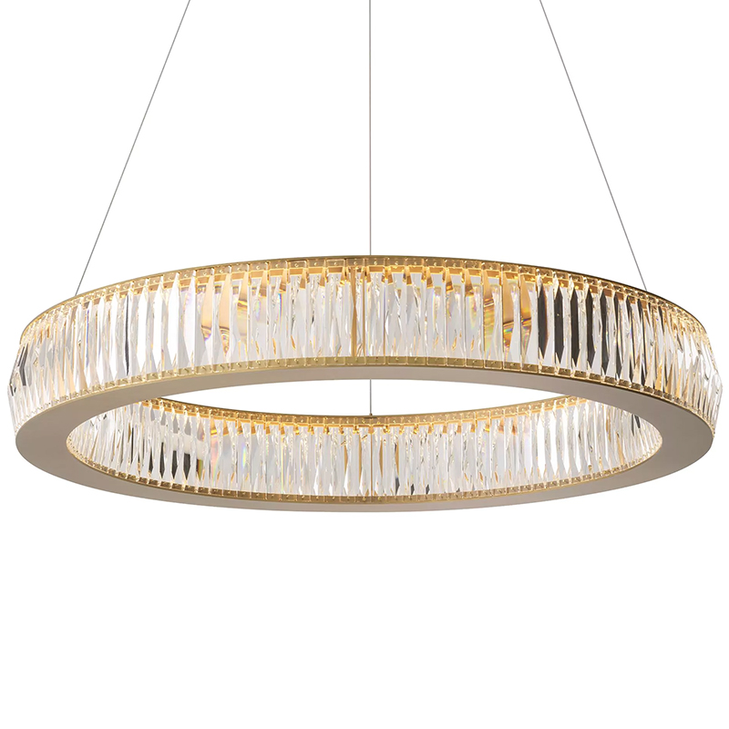 Люстра Eichholtz Chandelier Vancouver L Brass Прозрачное Стекло Латунь в Костроме | Loft Concept 