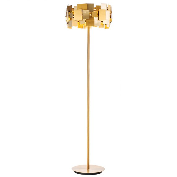 Торшер Gold Plate Floor Lamp Торшер Gold Plate Floor Lamp в Костроме | Loft Concept