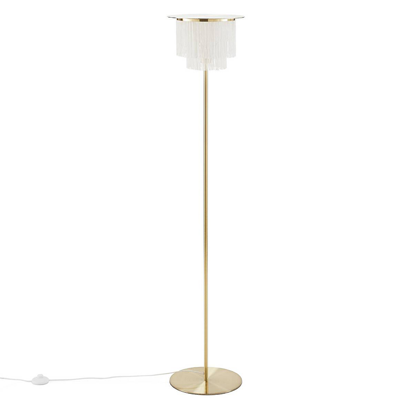 Торшер Houtique Floor lamp Cream Кремовый Латунь Торшер Houtique Floor lamp Cream Кремовый Латунь в Костроме | Loft Concept
