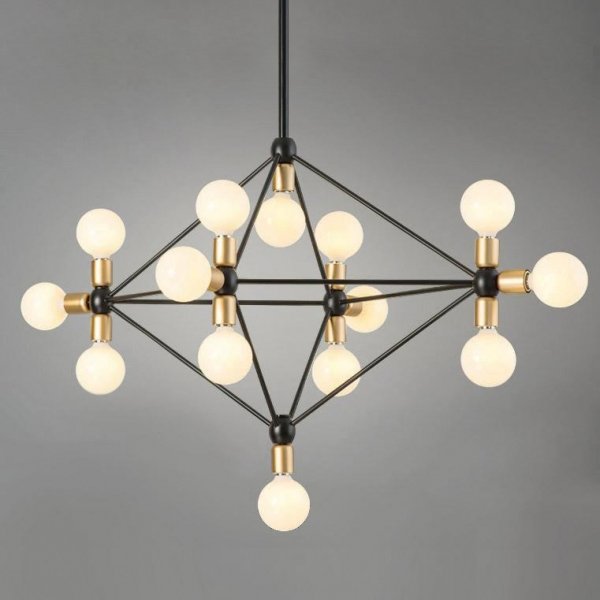 Люстра Modo Chandelier 14 Milk Bulb Золотой Белый Черный Люстра Modo Chandelier 14 Milk Bulb Золотой Белый Черный в Костроме | Loft Concept