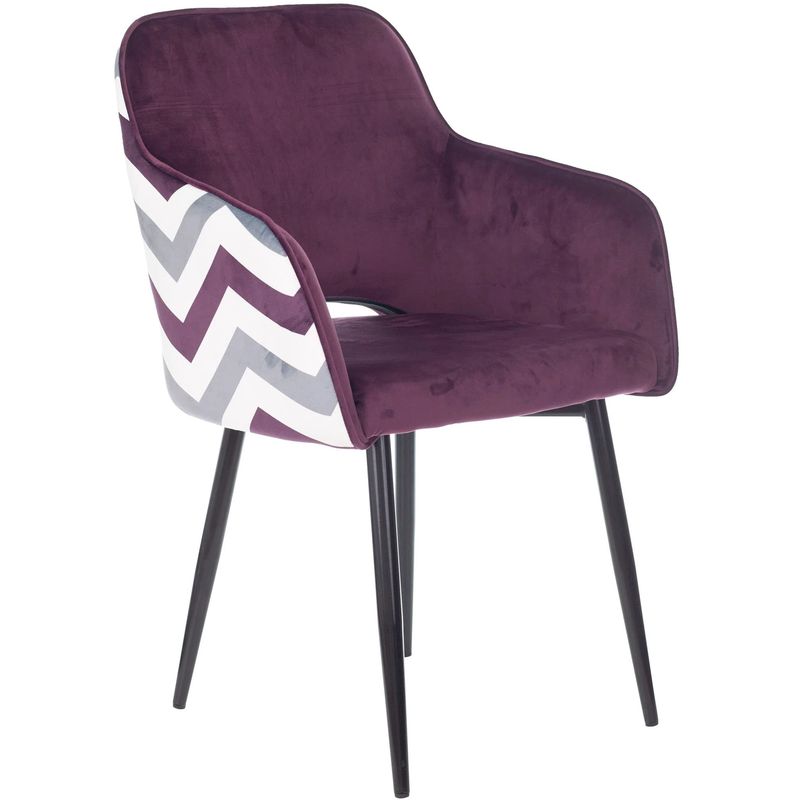 Стул SHARRON Chair Сливовый Зигзаг Сливовый Белый Черный Серый Стул SHARRON Chair Сливовый Зигзаг Сливовый Белый Черный Серый в Костроме | Loft Concept