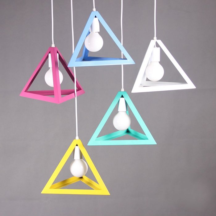 Подвесной светильник Tetrahedron Color Серый Бирюзовый Фиолетовый Салатовый Золотой Голубой Черный Желтый Белый Подвесной светильник Tetrahedron Color Серый Бирюзовый Фиолетовый Салатовый Золотой Голубой Черный Желтый Белый в Костроме | Loft Concept