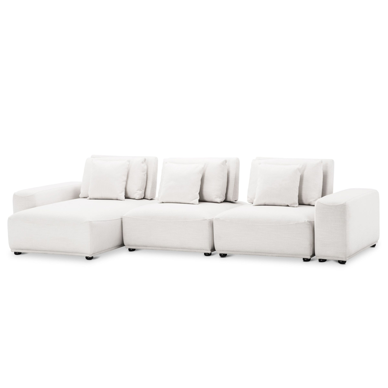 Диван Eichholtz Sofa Mondial Lounge white Белый Черный Диван Eichholtz Sofa Mondial Lounge white Белый Черный в Костроме | Loft Concept