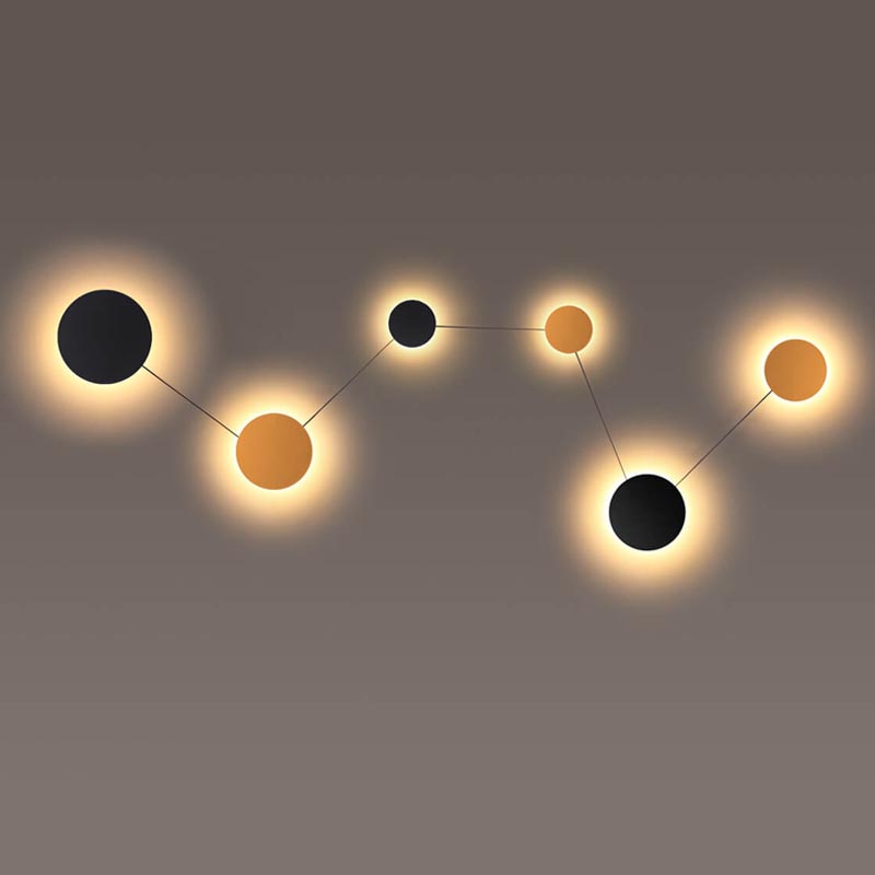 Бра Star System Sconce 6 Черный Золотой Бра Star System Sconce 6 Черный Золотой в Костроме | Loft Concept
