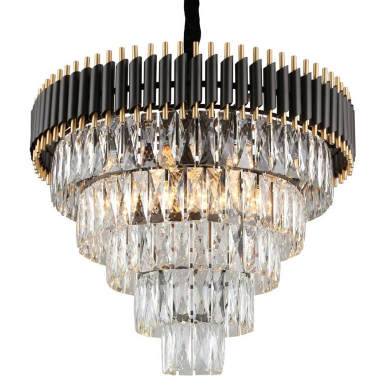 Empire Black Chandelier Crystal D 66 Черный Прозрачное Стекло Золотой Empire Black Chandelier Crystal D 66 Черный Прозрачное Стекло Золотой в Костроме | Loft Concept