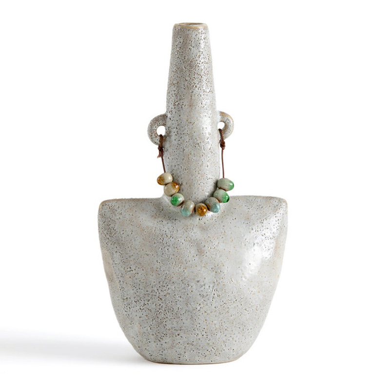 Ваза Ceramic Vase Beads On The Ears Бежевый Ваза Ceramic Vase Beads On The Ears Бежевый в Костроме | Loft Concept
