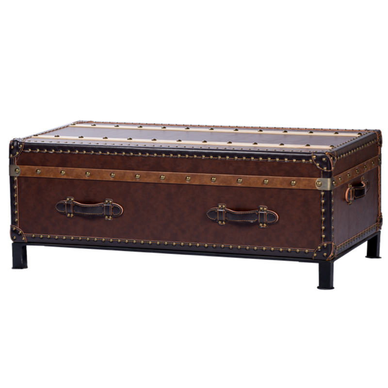 Кофейный Стол-Сундук Mayfair Steamer Trunk Коричневый винтаж Кофейный Стол-Сундук Mayfair Steamer Trunk Коричневый винтаж в Костроме | Loft Concept