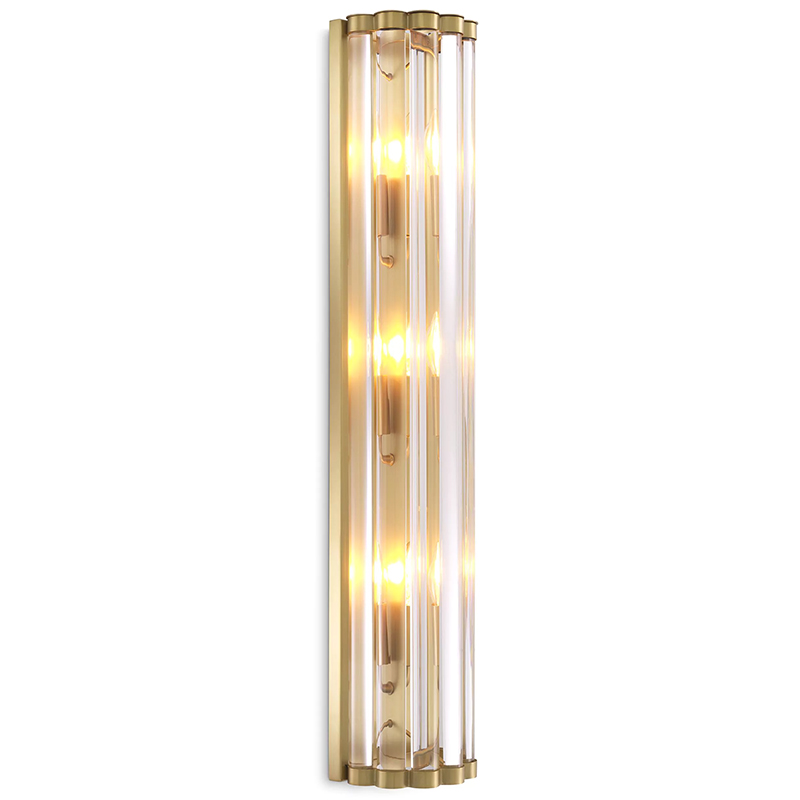 Бра Eichholtz Wall Lamp Amalfi Brass Прозрачное Стекло Латунь Бра Eichholtz Wall Lamp Amalfi Brass Прозрачное Стекло Латунь в Костроме | Loft Concept