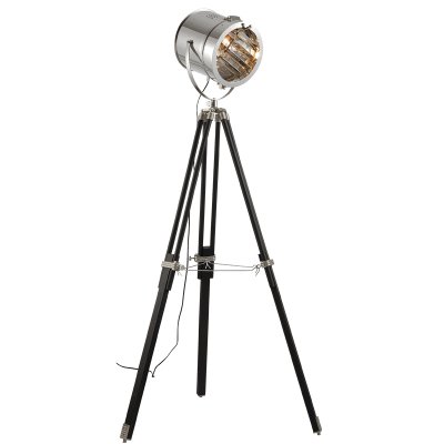 Торшер Spotlight Lofter Wooden Черный Хром Прозрачный Торшер Spotlight Lofter Wooden Черный Хром Прозрачный в Костроме | Loft Concept
