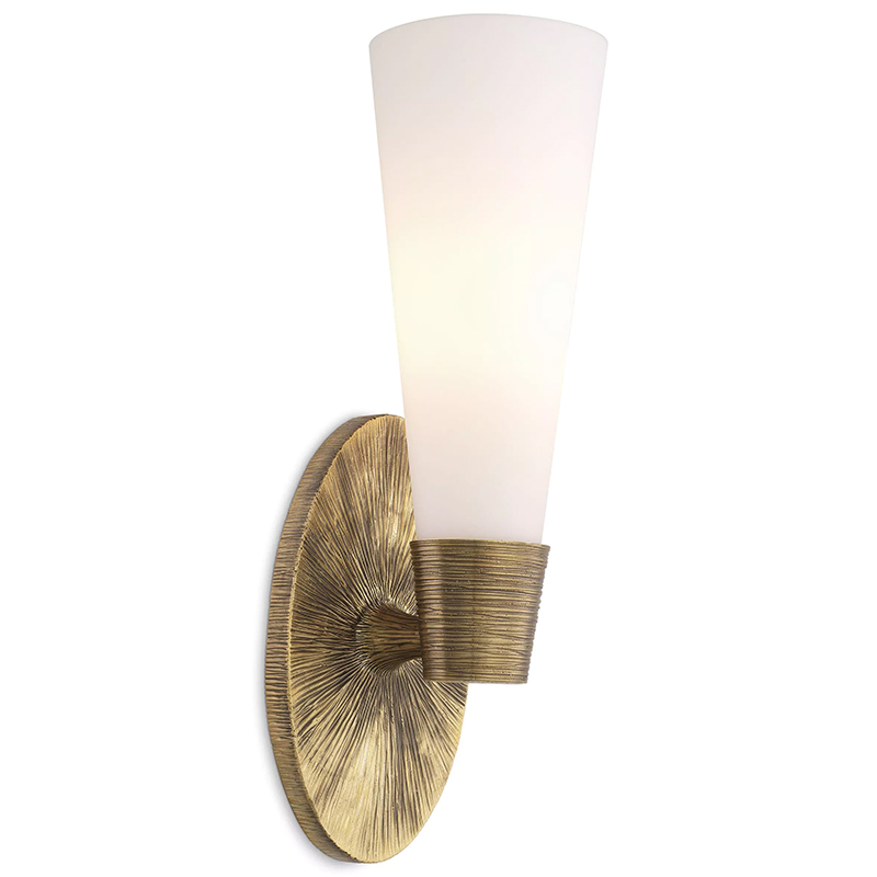 Бра Eichholtz Wall Lamp Nolita Single Белый Латунь Бра Eichholtz Wall Lamp Nolita Single Белый Латунь в Костроме | Loft Concept