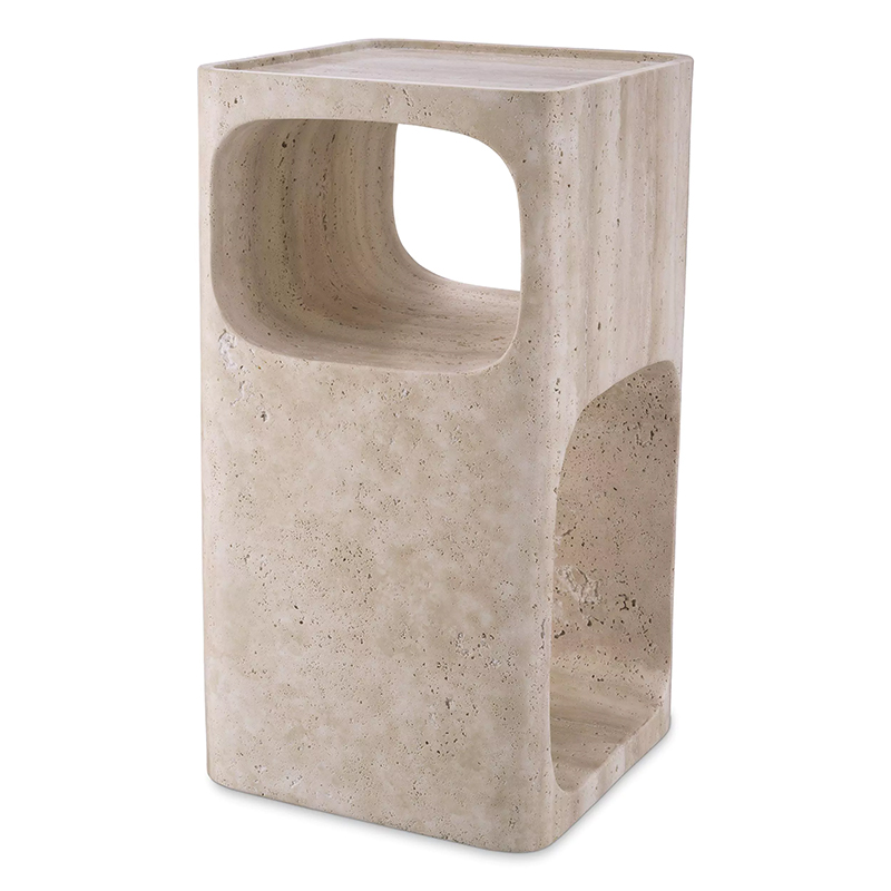 Приставной стол Eichholtz Side Table Adler Travertine Песочный Приставной стол Eichholtz Side Table Adler Travertine Песочный в Костроме | Loft Concept