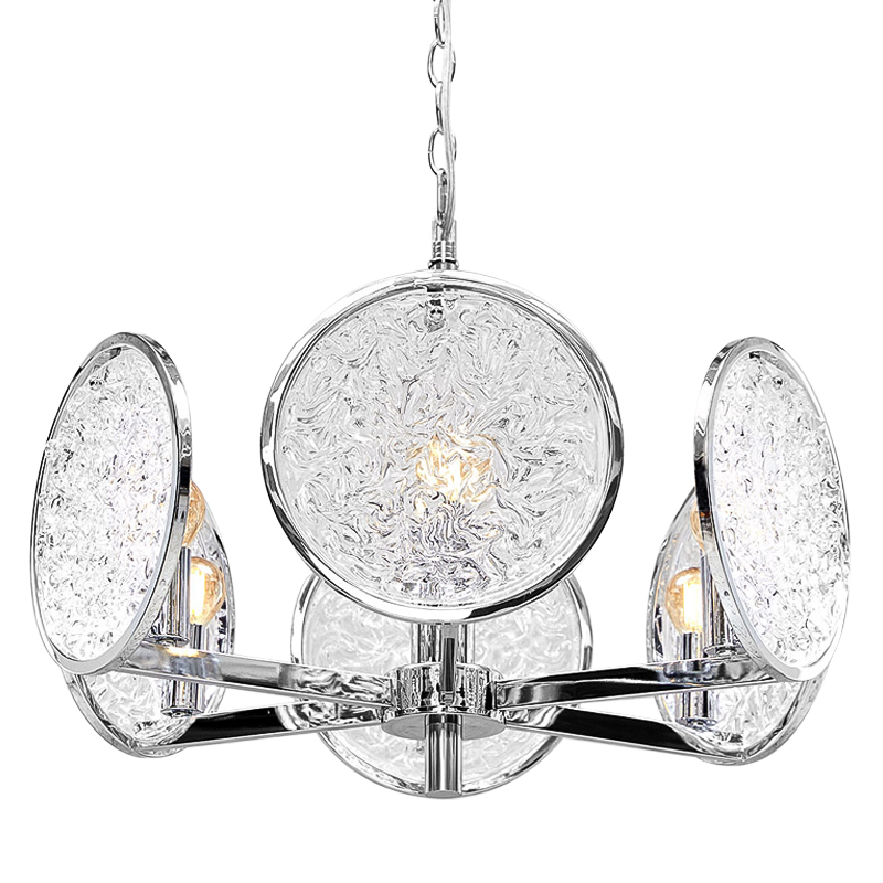 Люстра Geraldine Glass Silver Chandelier Прозрачное Стекло Серебряный Люстра Geraldine Glass Silver Chandelier Прозрачное Стекло Серебряный в Костроме | Loft Concept