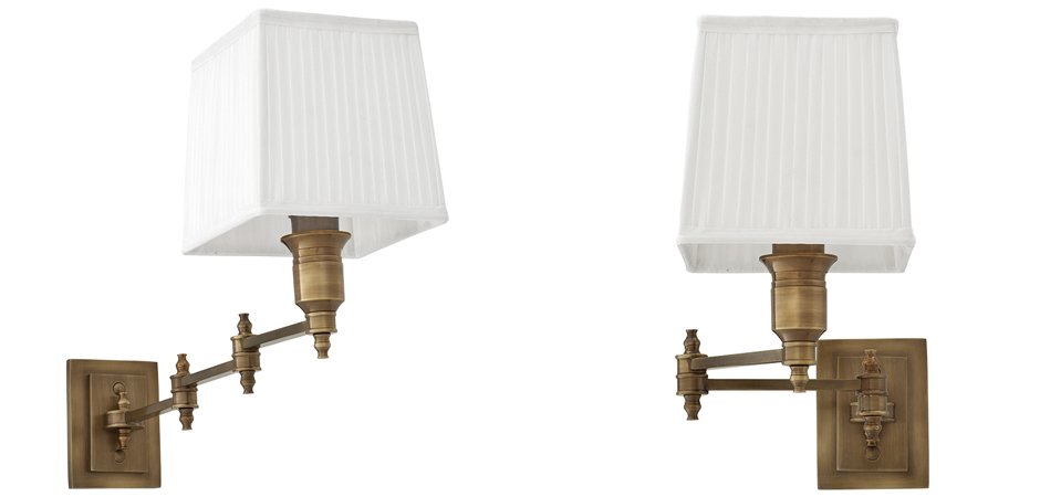 Бра Wall Lamp Lexington Swing Brass+White Бра Wall Lamp Lexington Swing Brass+White - Loft-Concept в Костроме