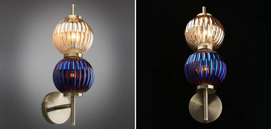 Бра Shell Beads с цветным стеклом Бра Shell Beads с цветным стеклом - Loft-Concept в Костроме