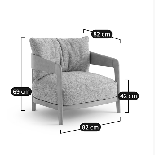 Кресло с каркасом из массива ясеня Deniaud Ash Grey Armchair Кресло с каркасом из массива ясеня Deniaud Ash Grey Armchair в Костроме