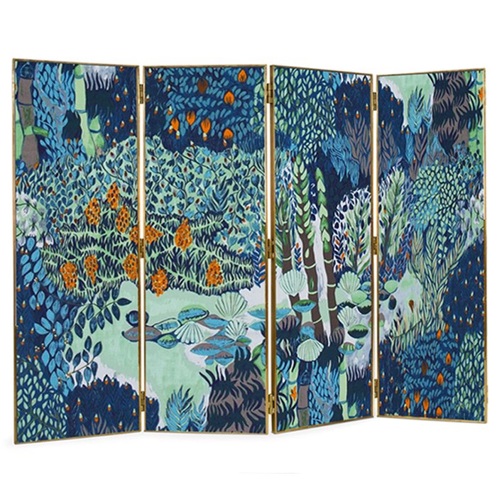 Ширма Jim Thompson MELUSINE Night Garden Синий Зеленый Ширма Jim Thompson MELUSINE Night Garden Синий Зеленый в Костроме | Loft Concept