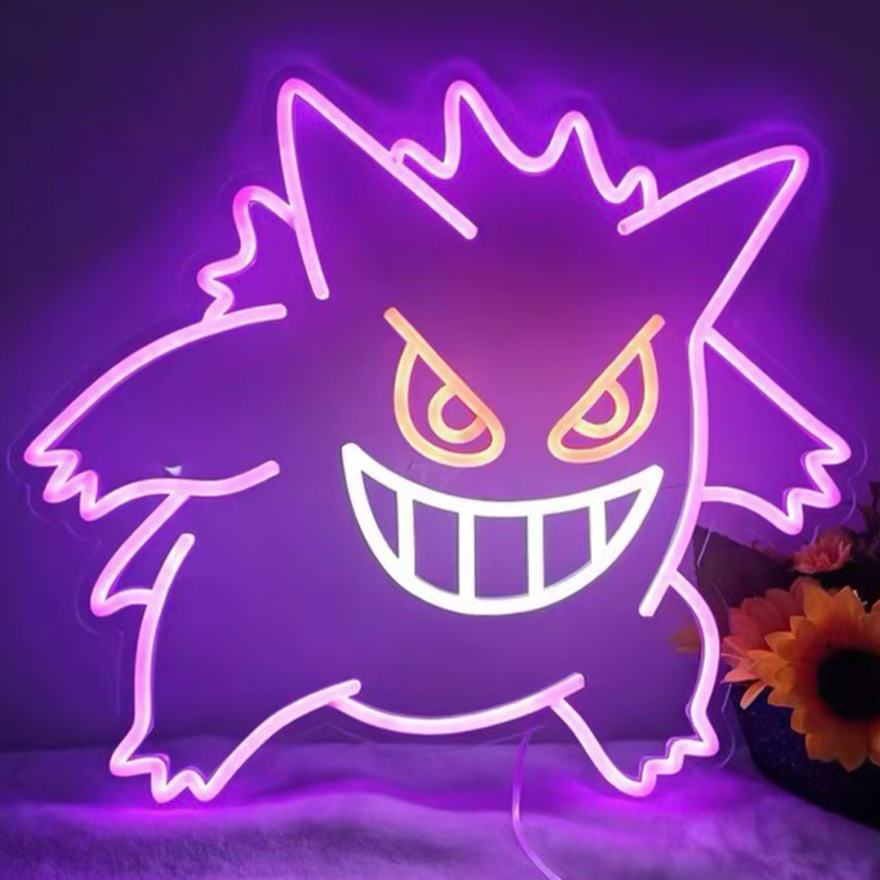 Неоновая настенная лампа Gengar Pokemon Neon Wall Lamp Фиолетовый Желтый Белый Неоновая настенная лампа Gengar Pokemon Neon Wall Lamp Фиолетовый Желтый Белый в Костроме | Loft Concept