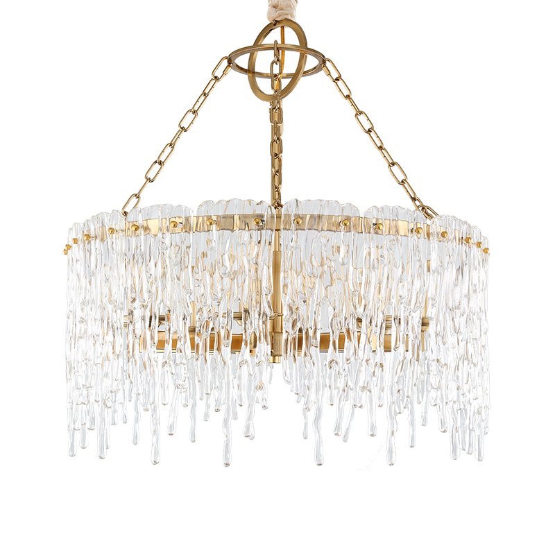 Люстра Cold Heart Chandelier Золотой Прозрачное Стекло Люстра Cold Heart Chandelier Золотой Прозрачное Стекло в Костроме | Loft Concept