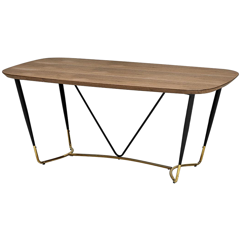 Обеденный стол Ariyan Dinner Table Коричневый Черный Золотой Обеденный стол Ariyan Dinner Table Коричневый Черный Золотой в Костроме | Loft Concept