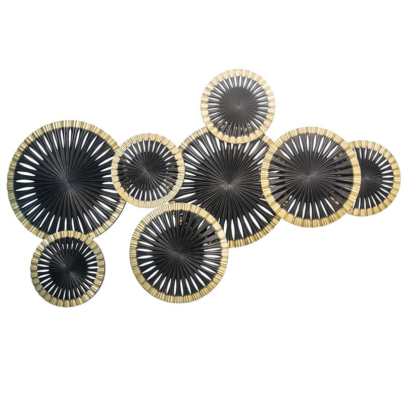 Арт-объект Apollo Black and Gold Wall Plaque Disc gap 8 Золотой Черный Арт-объект Apollo Black and Gold Wall Plaque Disc gap 8 Золотой Черный в Костроме | Loft Concept