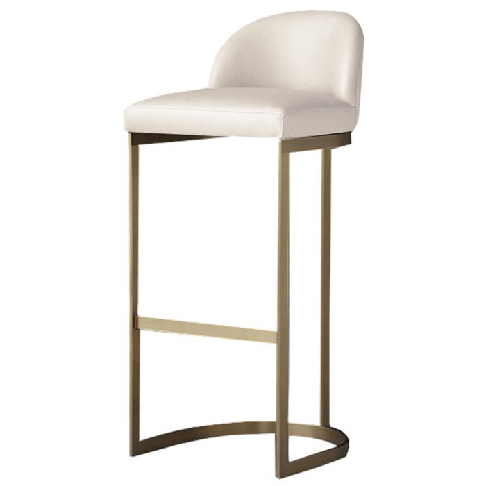 Барный стул Barrel Back Counter Stool Milk Молочный Золотой Барный стул Barrel Back Counter Stool Milk Молочный Золотой в Костроме | Loft Concept