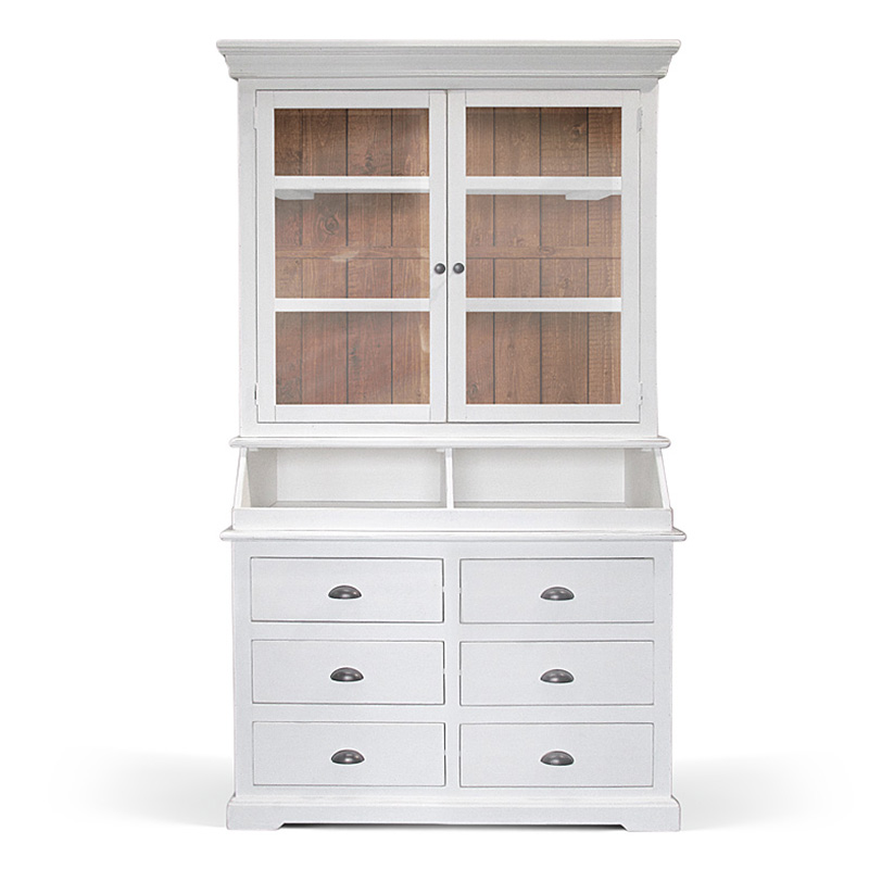 Шкаф Ruggerio Provence HARMONIE Glass Door small Белый Шкаф Ruggerio Provence HARMONIE Glass Door small Белый в Костроме | Loft Concept