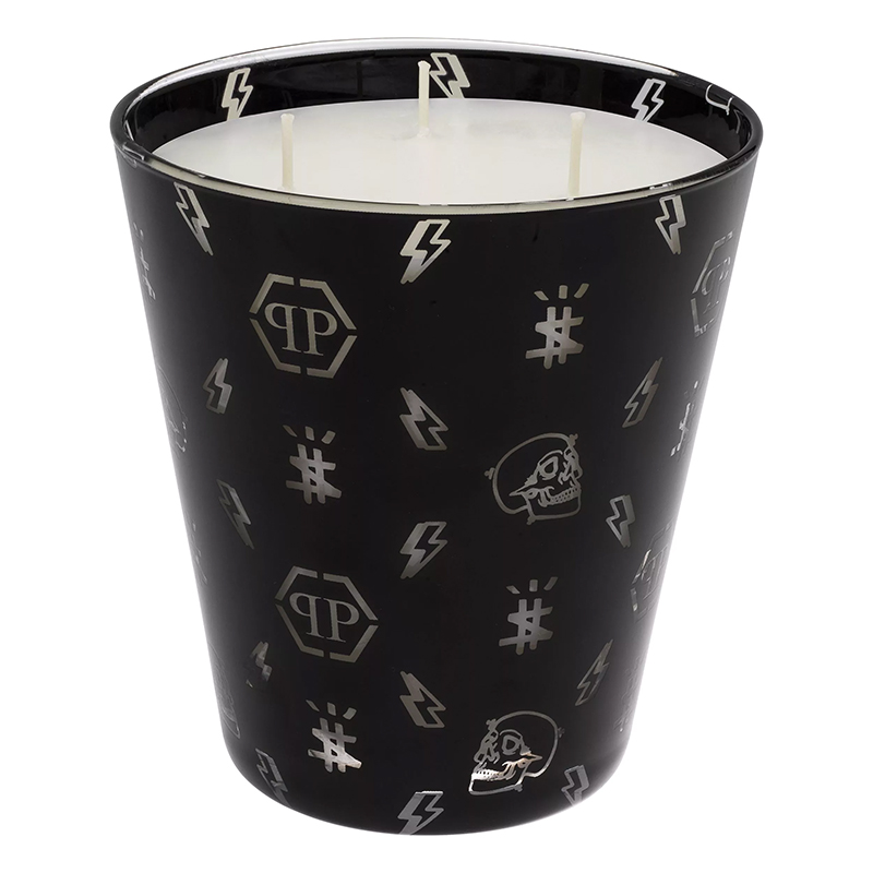 Свеча Philipp Plein Candle Monogram M Черный Белый в Костроме | Loft Concept 