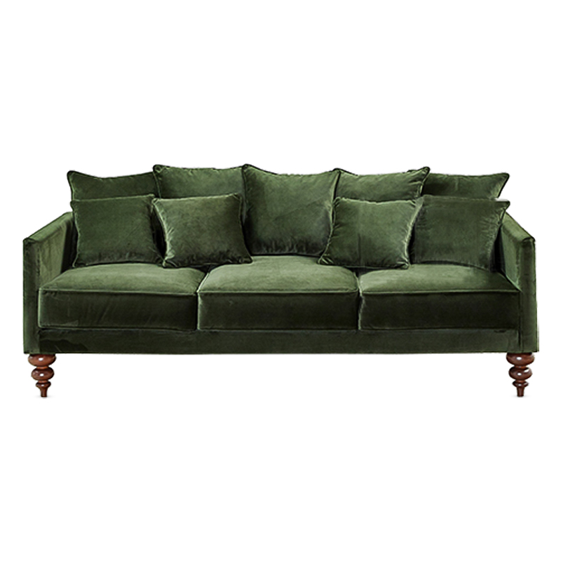 Диван Graceful Details Sofa Green Коричневый Зеленый Диван Graceful Details Sofa Green Коричневый Зеленый в Костроме | Loft Concept