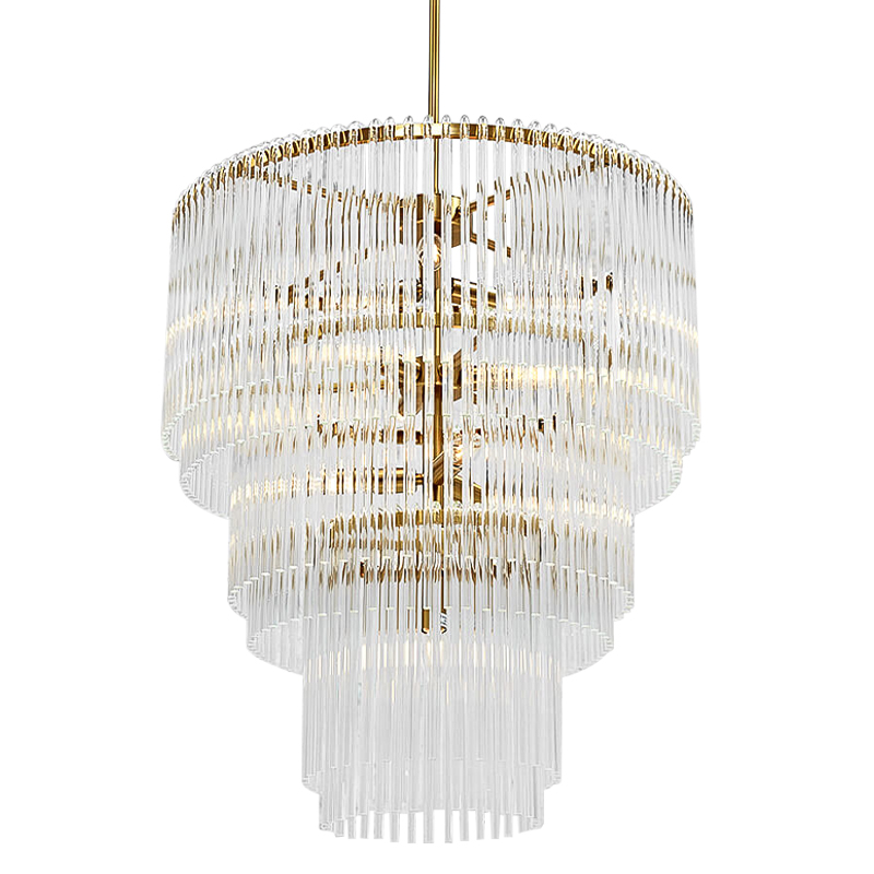Люстра Nembus Cascade Chandelier Прозрачное Стекло Золотой Люстра Nembus Cascade Chandelier Прозрачное Стекло Золотой в Костроме | Loft Concept
